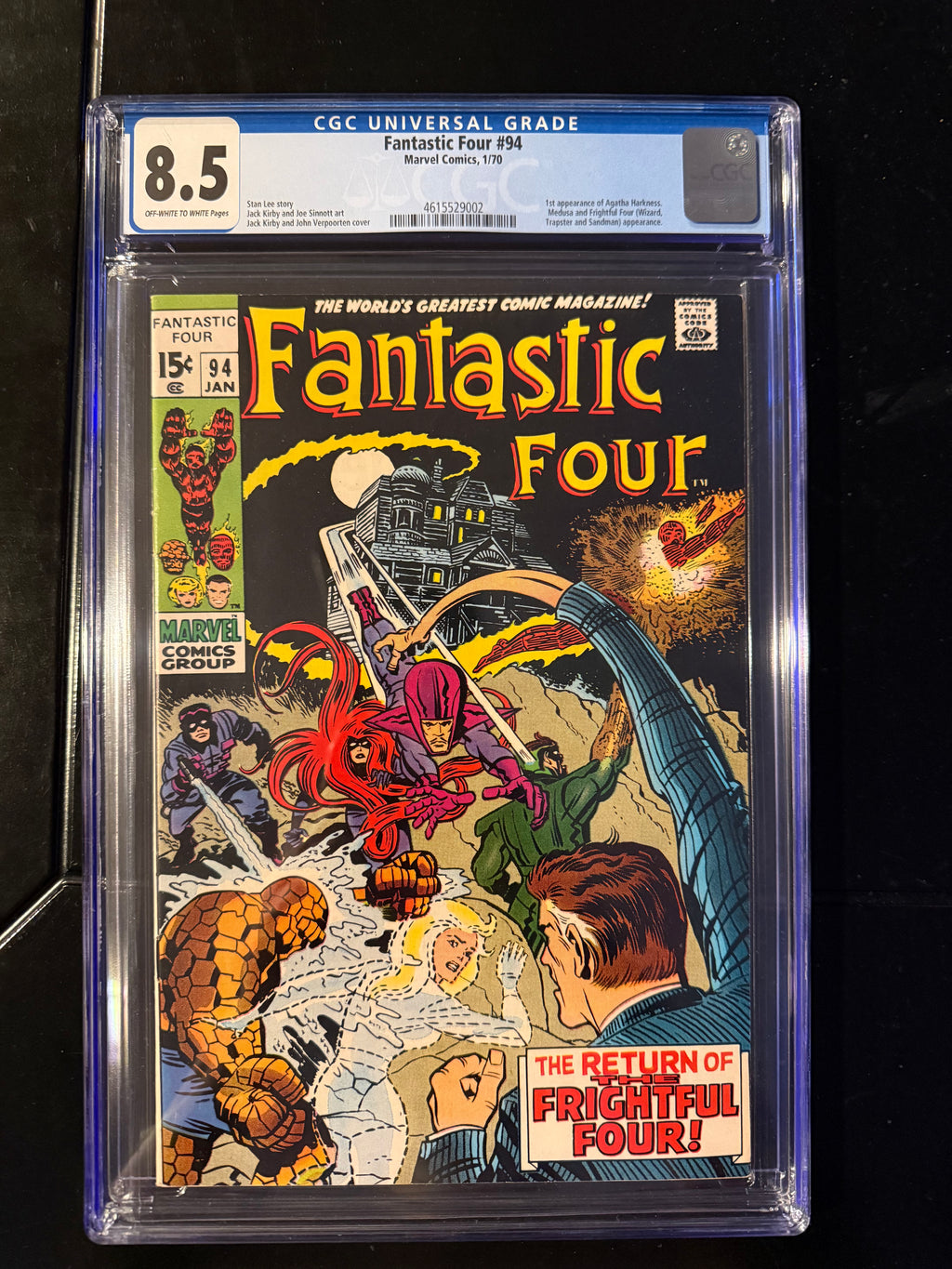 Fantastic Four #94 (Marvel Comics, January 1970) — CGC 8.5 Universal (Blue Label)