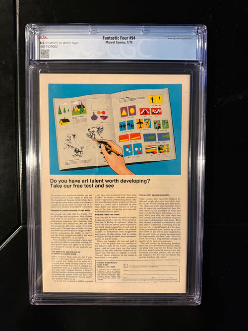 Fantastic Four #94 (Marvel Comics, January 1970) — CGC 8.5 Universal (Blue Label)