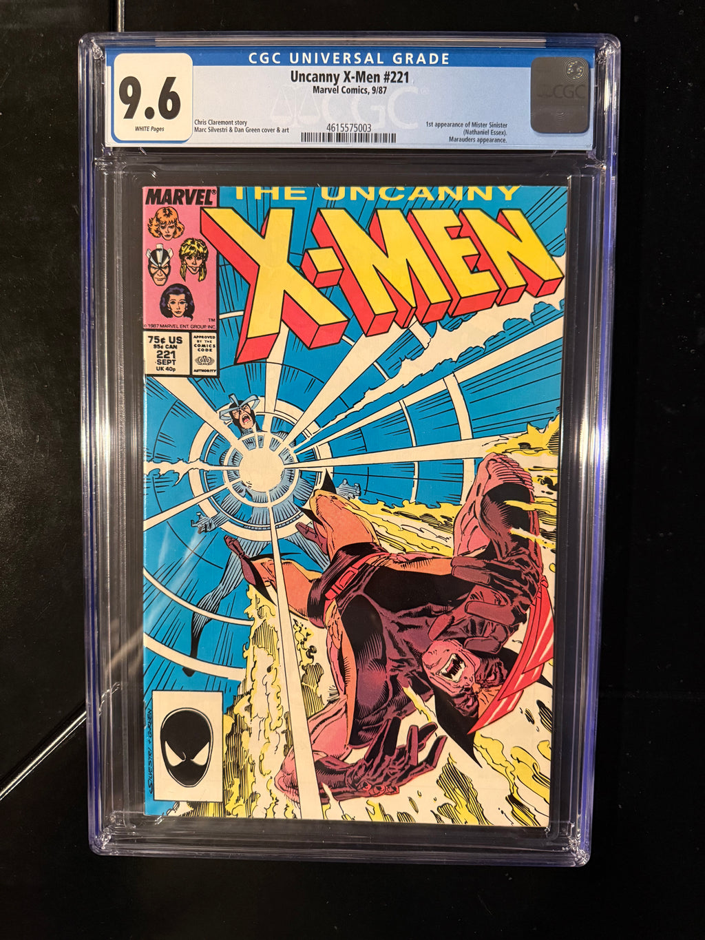 Uncanny X-Men #221 (Marvel, Sept 1987) — CGC 9.6 Universal — 1st Mister Sinister