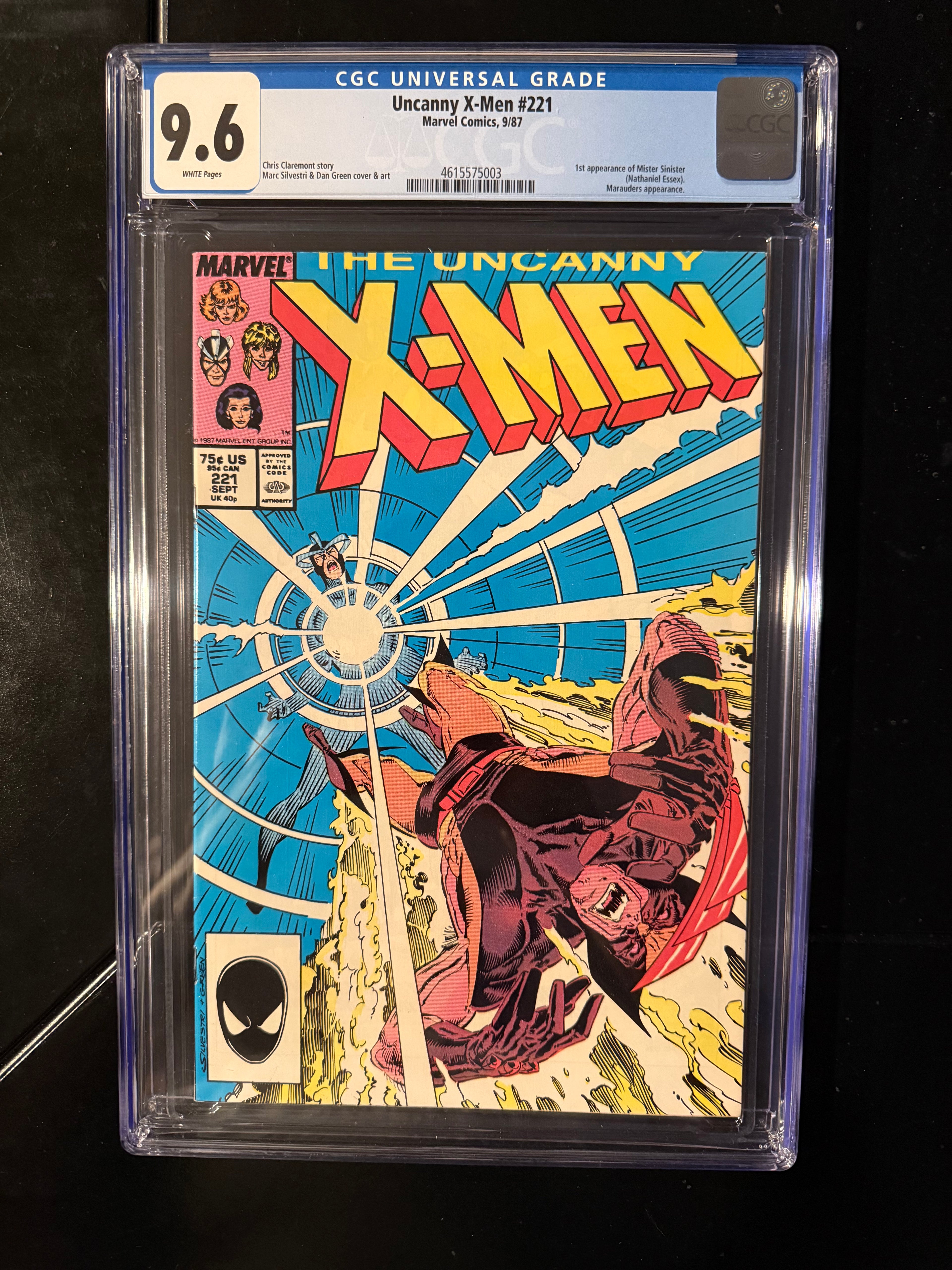 Uncanny X-Men #221 (Marvel, Sept 1987) — CGC 9.6 Universal — 1st Mister Sinister
