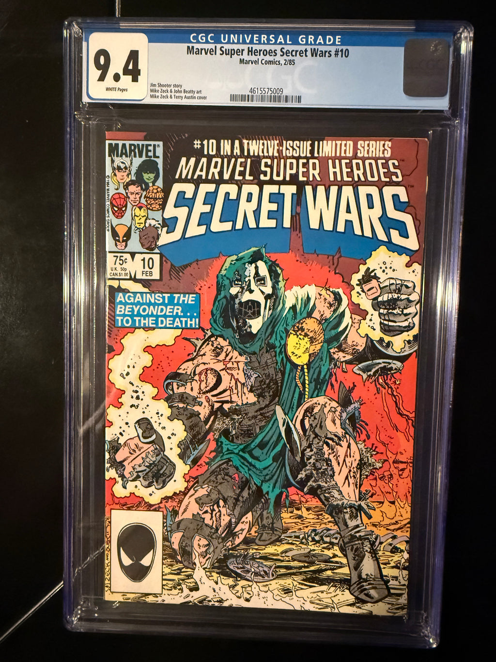 Marvel Super Heroes Secret Wars #10 (Marvel, Feb 1985) — CGC 9.4 Universal — Zeck/Beatty
