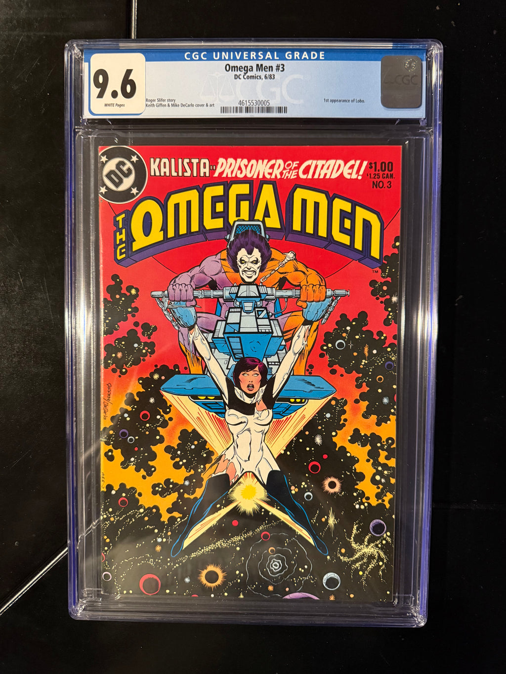 Omega Men #3 (DC, Jun 1983) — CGC 9.6 Universal — 1st Appearance of Lobo