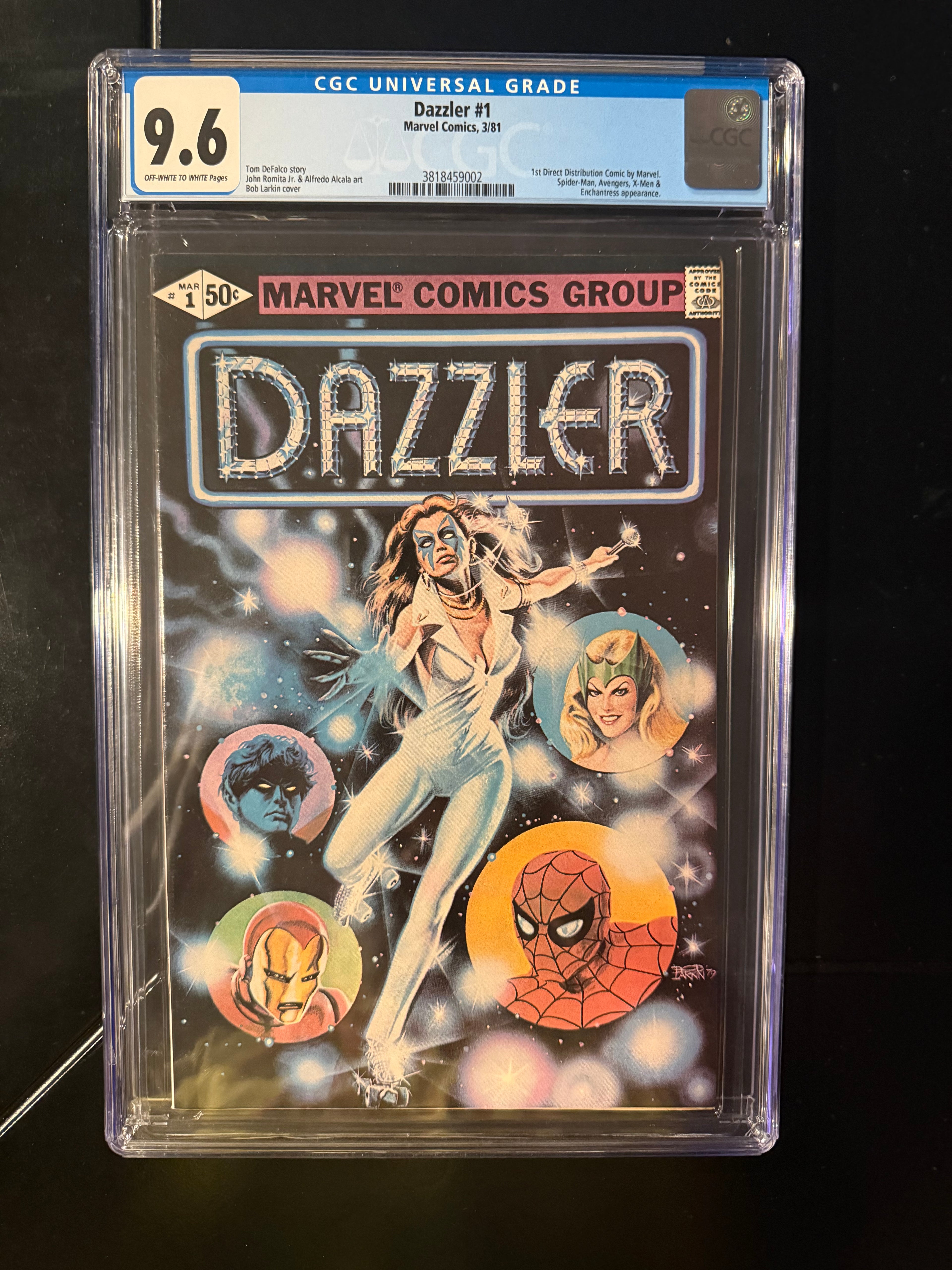Dazzler #1 (Marvel, Mar 1981) — CGC 9.6 Universal (OW/W) — 1st Marvel Direct-Only Comic