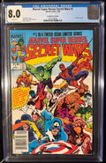 Marvel Super Heroes Secret Wars #1 CGC 8.0 White Pages Canadian Price Variant 1984 Marvel