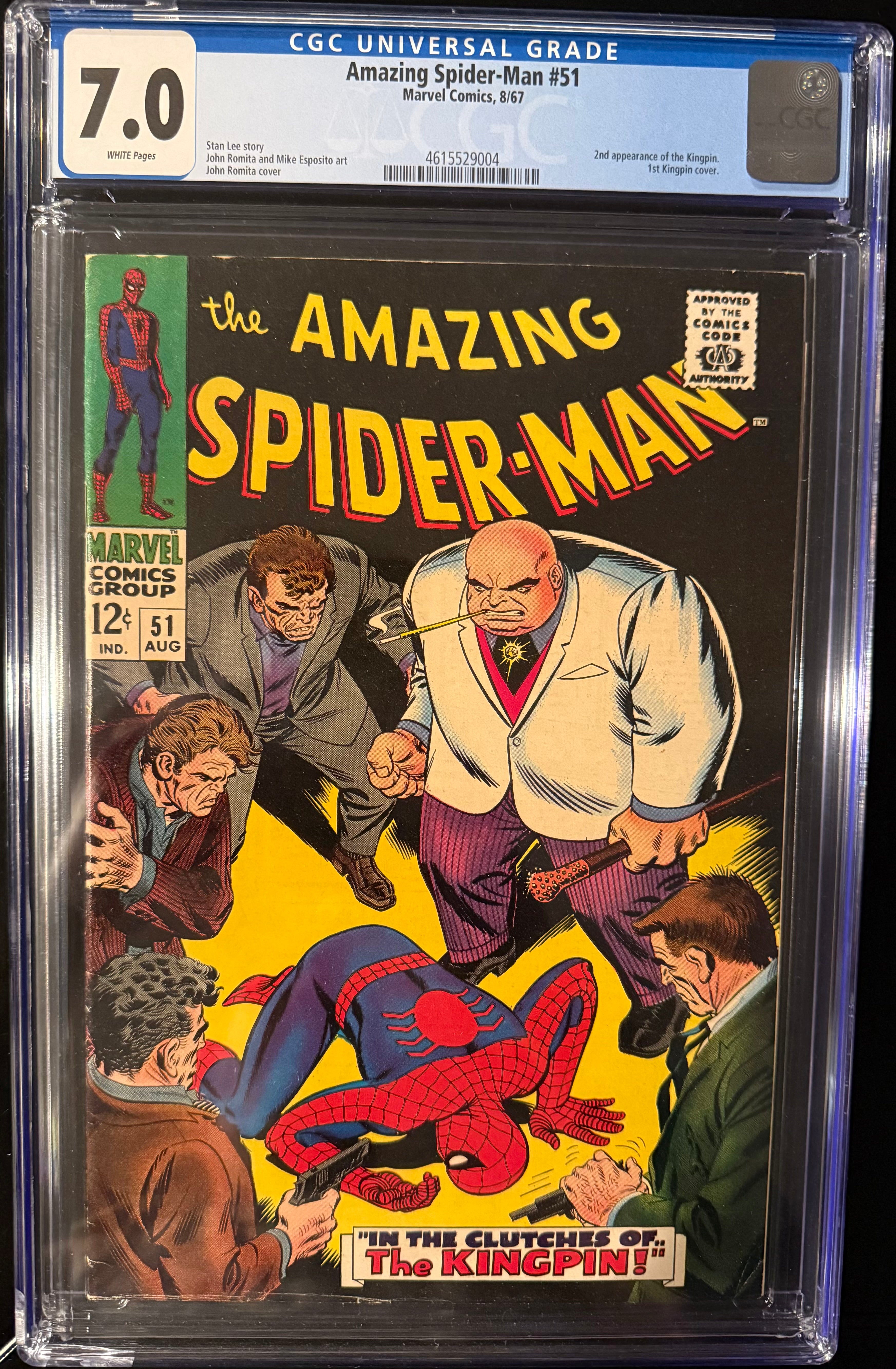 Amazing Spider-Man #51 CGC 7.0 White Pages – 2nd Appearance of Kingpin & 1st Kingpin Cover (1967)