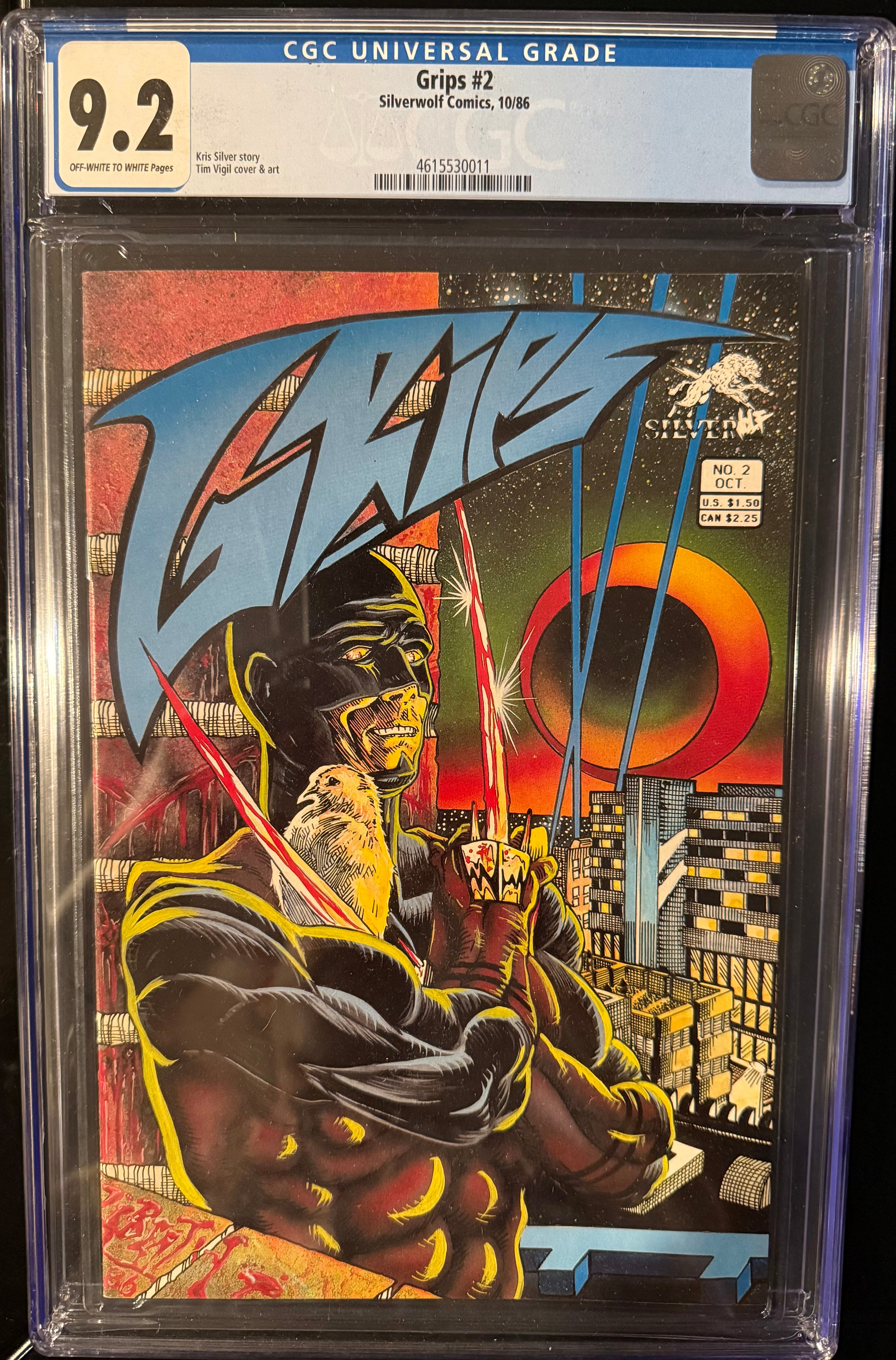 Grips #2 CGC 9.2 (1986) – Tim Vigil Cover & Art | Silverwolf Comics