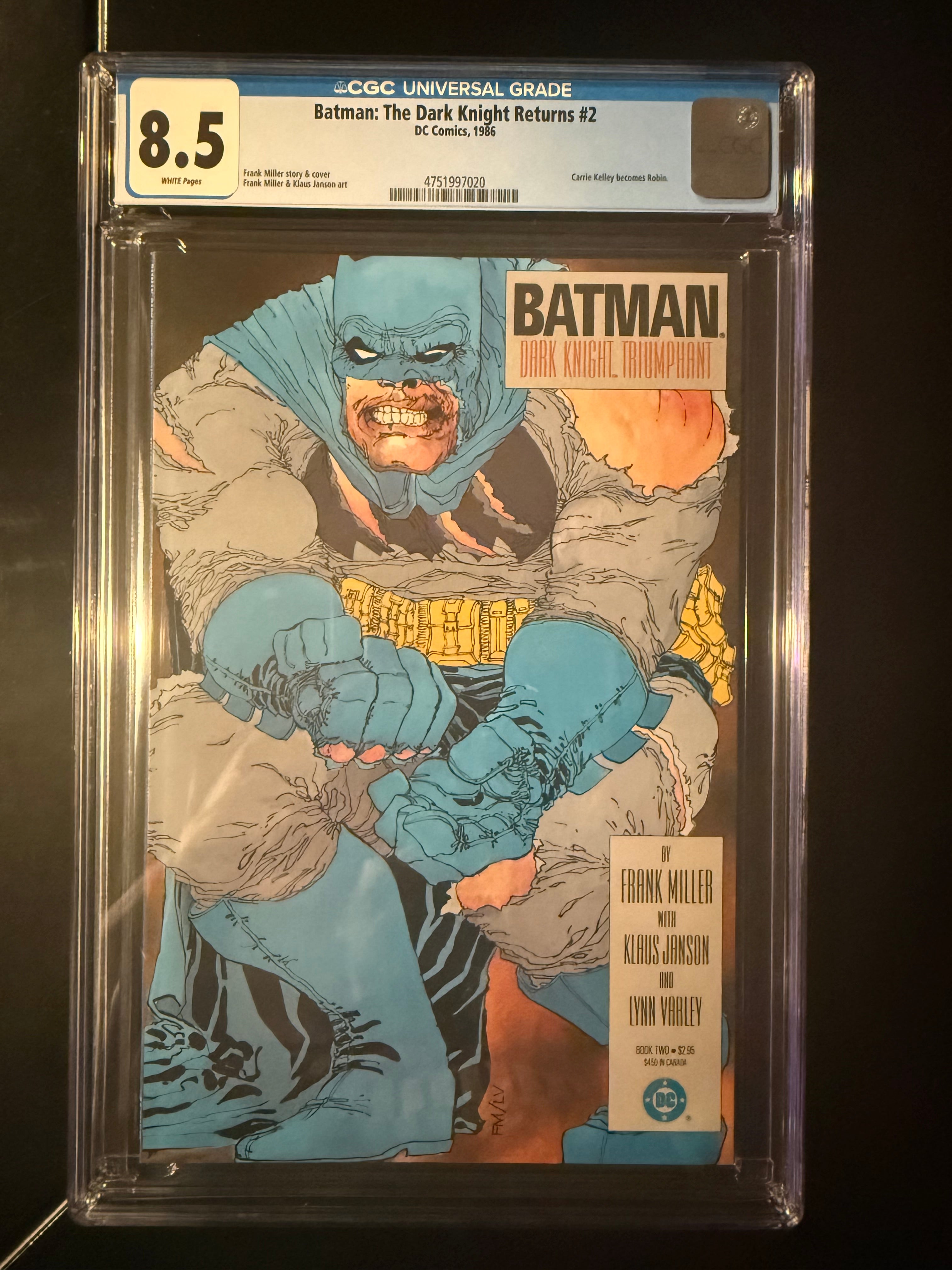 Batman: The Dark Knight Returns #2 CGC 8.5 White Pages | Frank Miller | Carrie Kelley Becomes Robin