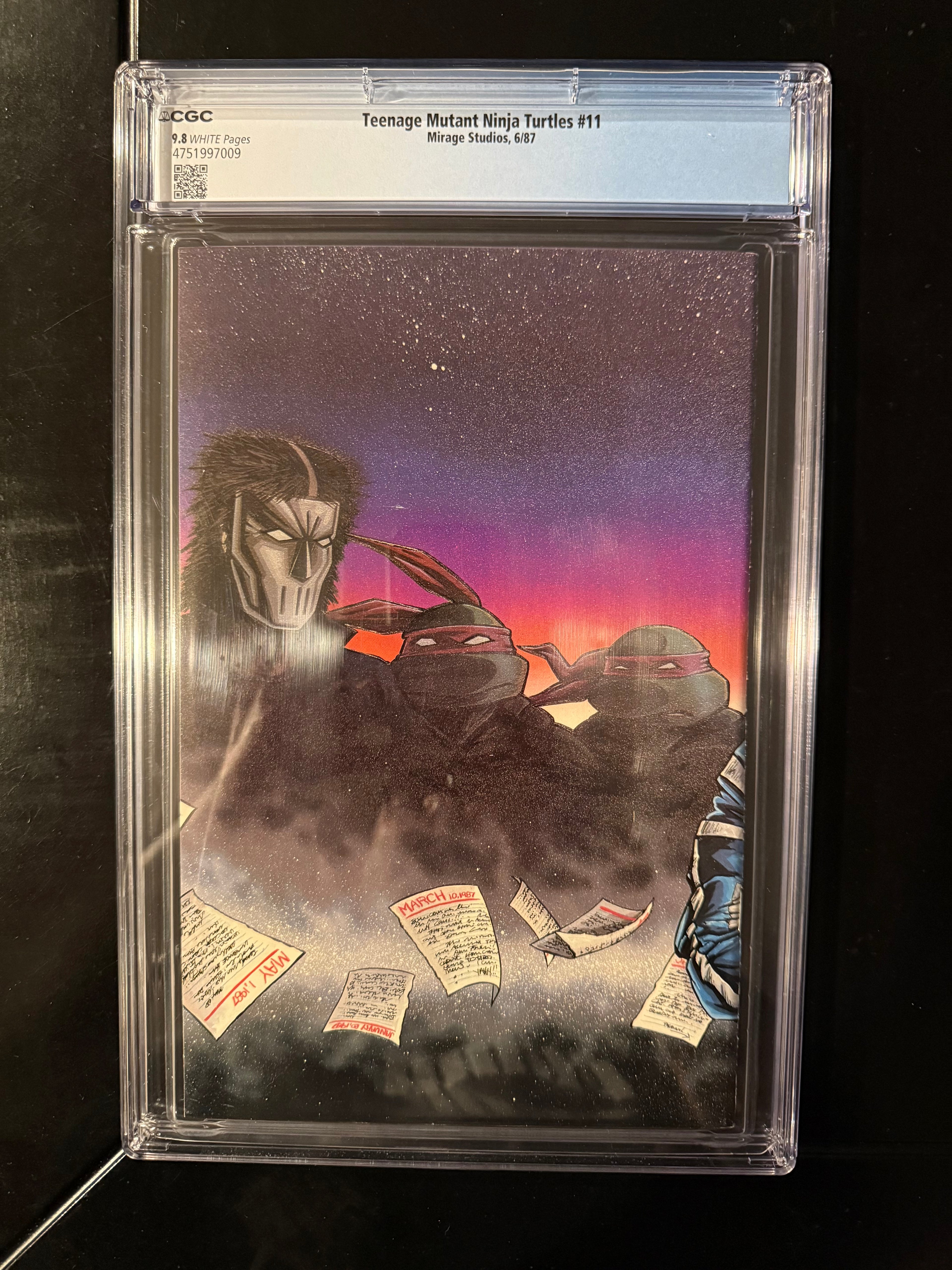 Teenage Mutant Ninja Turtles #11 CGC 9.8 White Pages (1987) Mirage Studios