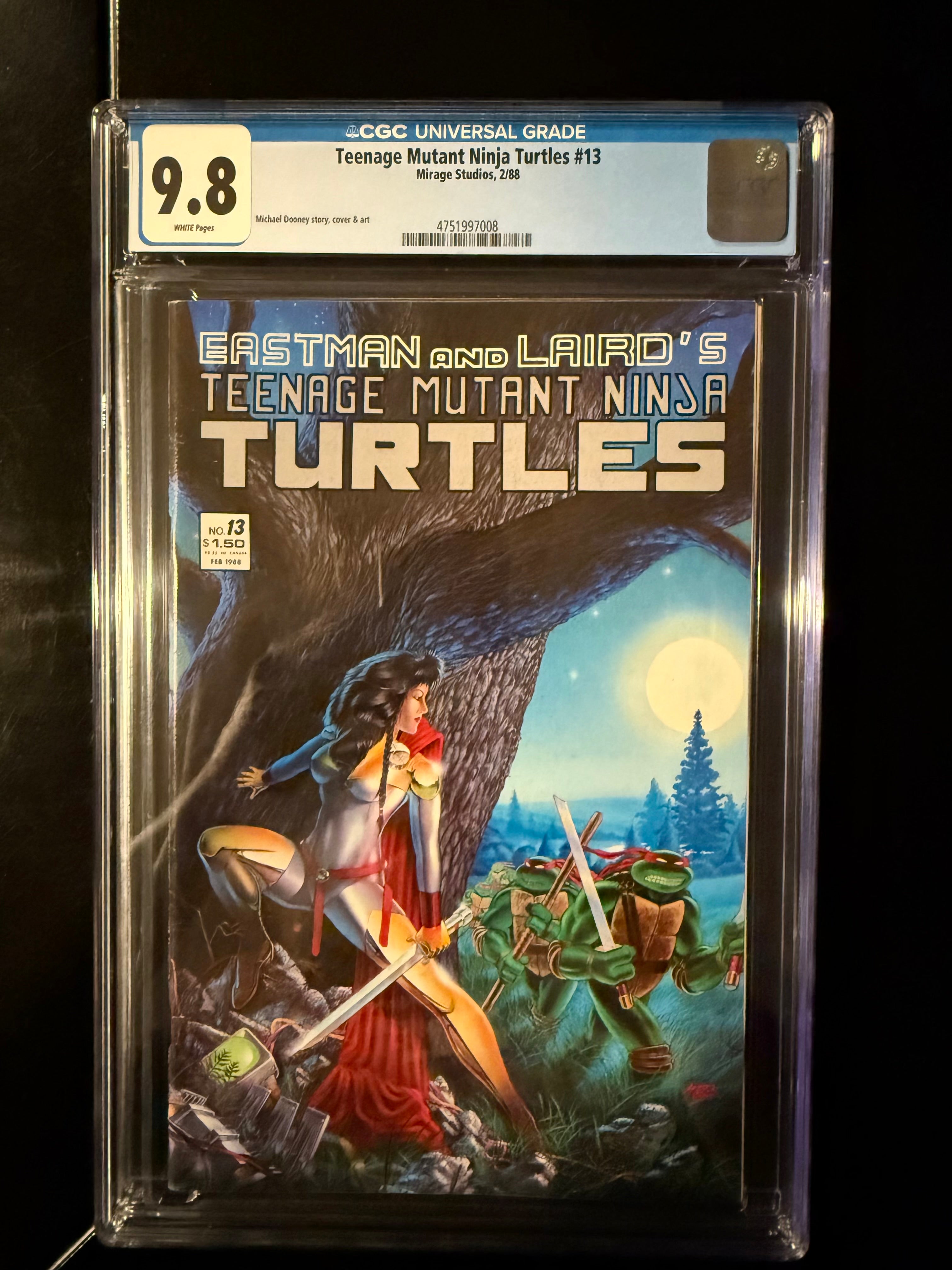 Teenage Mutant Ninja Turtles #13 CGC 9.8 White Pages (1988) Mirage Studios