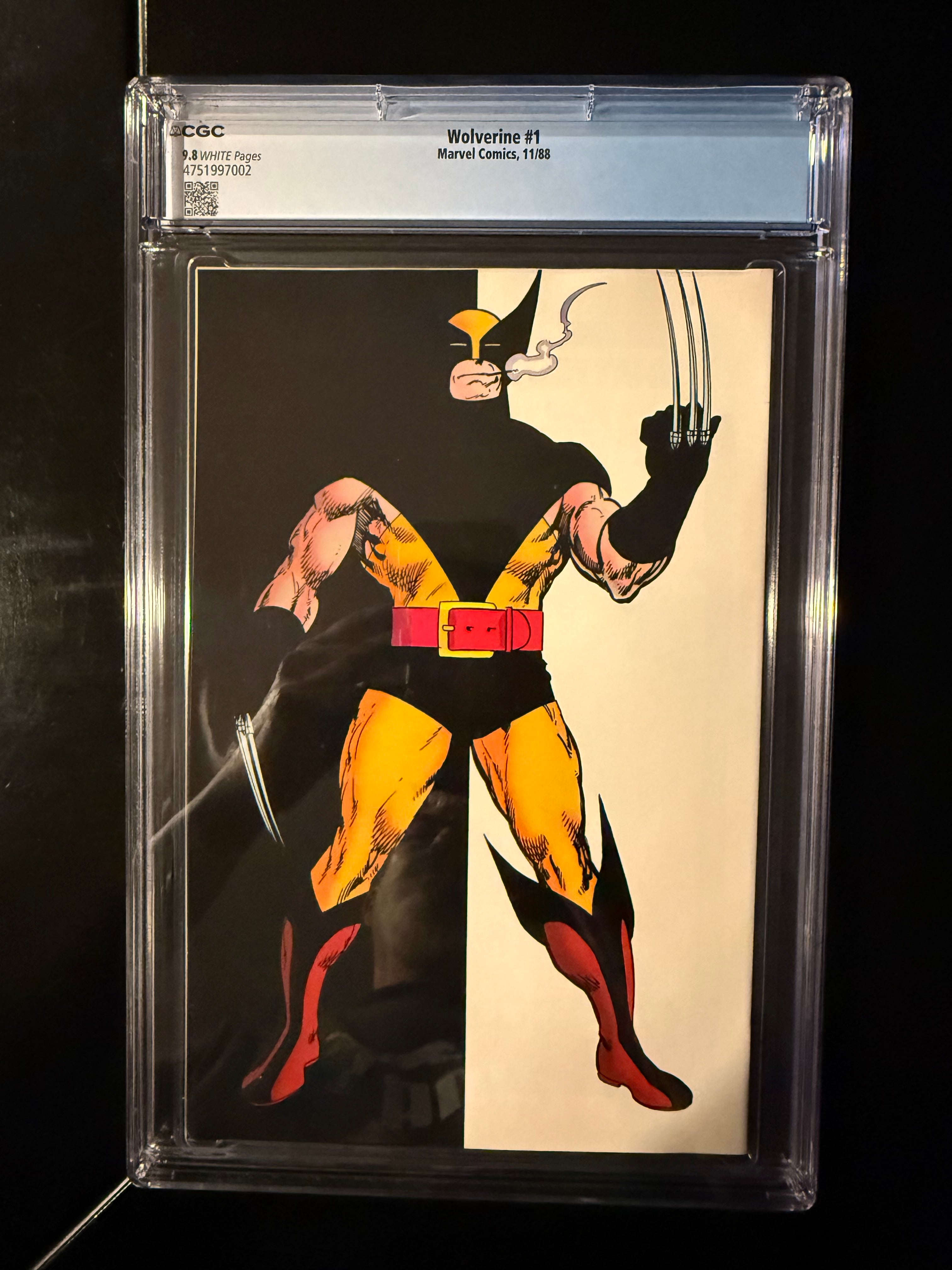 Wolverine #1 CGC 9.8 White Pages | 1st Wolverine as Patch | Marvel Comics (1988)