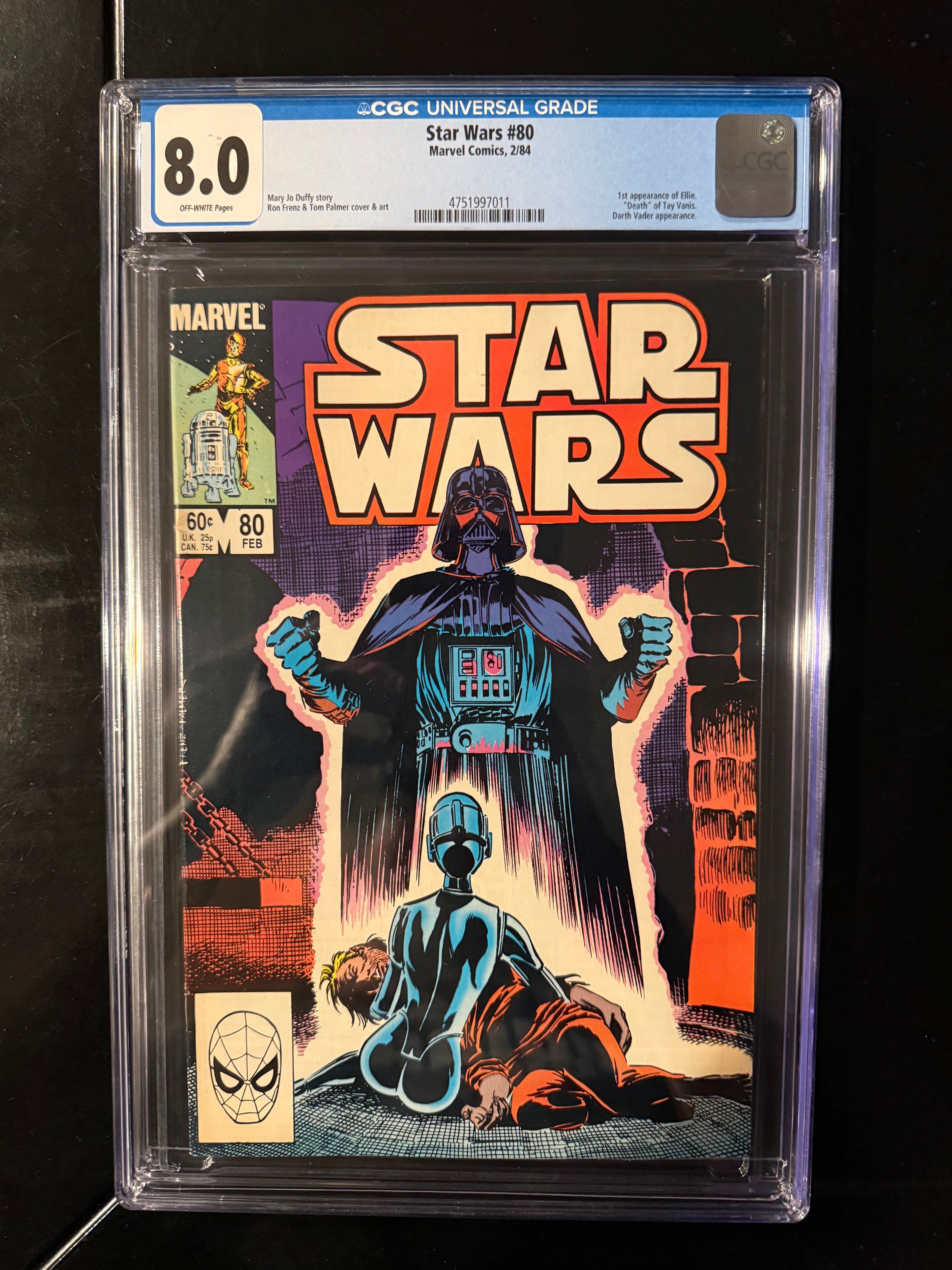 Star Wars #80 CGC 8.0 Off-White Pages | 1st Appearance of Ellie | Darth Vader Appearance | Marvel (1984)