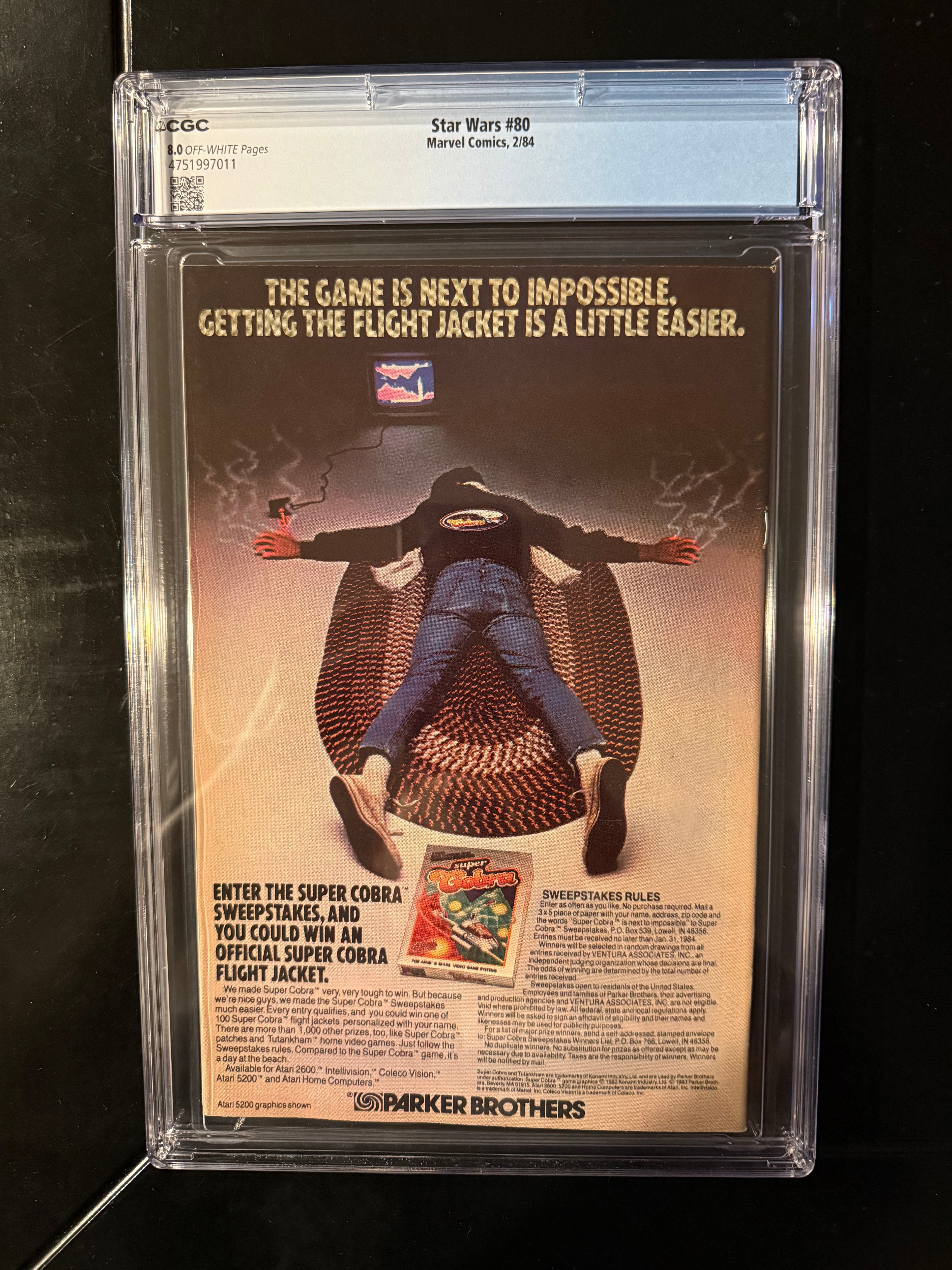Star Wars #80 CGC 8.0 Off-White Pages | 1st Appearance of Ellie | Darth Vader Appearance | Marvel (1984)