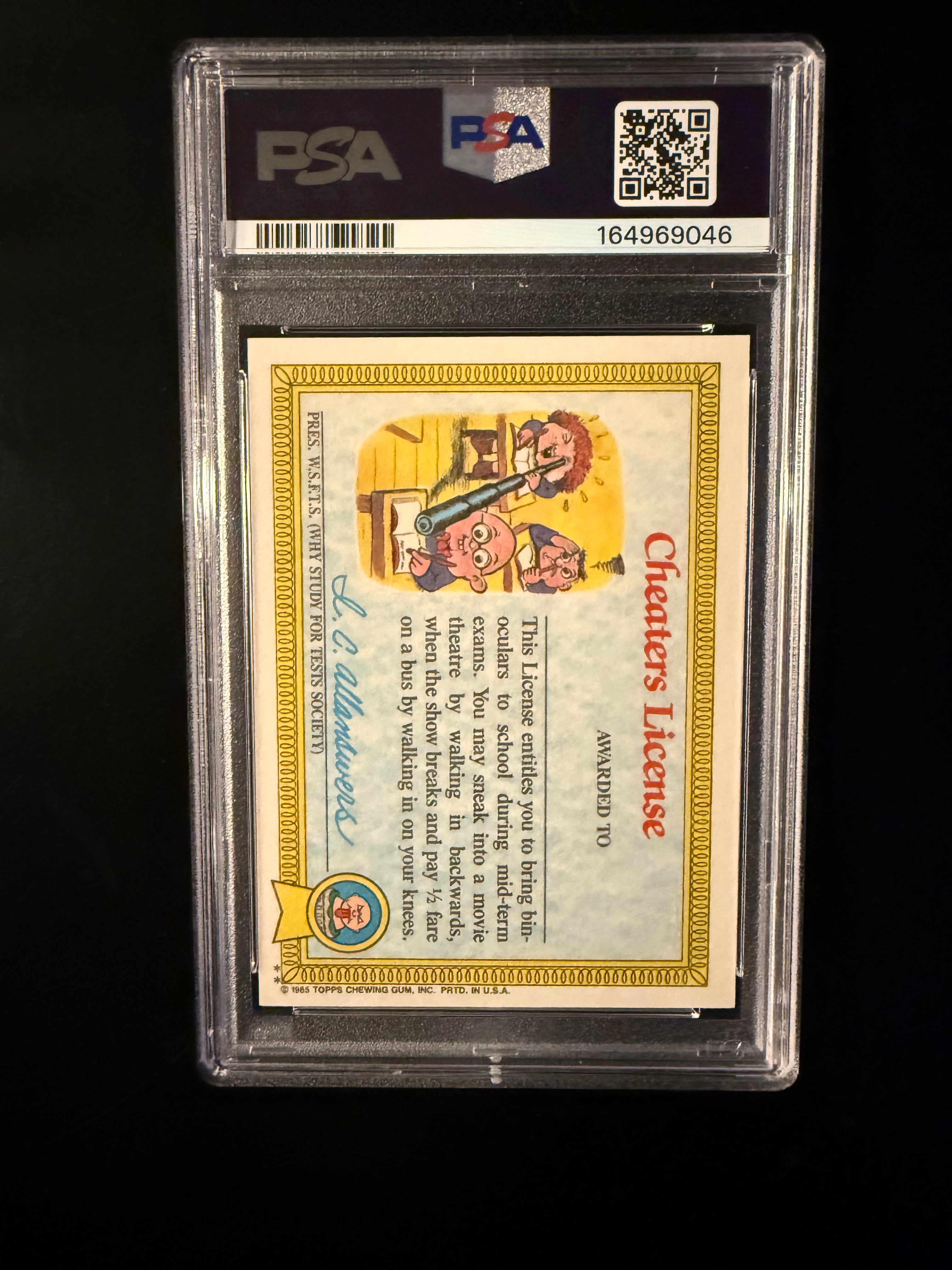 1985 Garbage Pail Kids #8b Blasted Billy – PSA 8 NM-MT – Series 1 Original Sticker