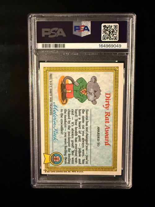 1985 Garbage Pail Kids #10a Tee-Vee Stevie – PSA 6 EX-MT – Series 1 Original Sticker