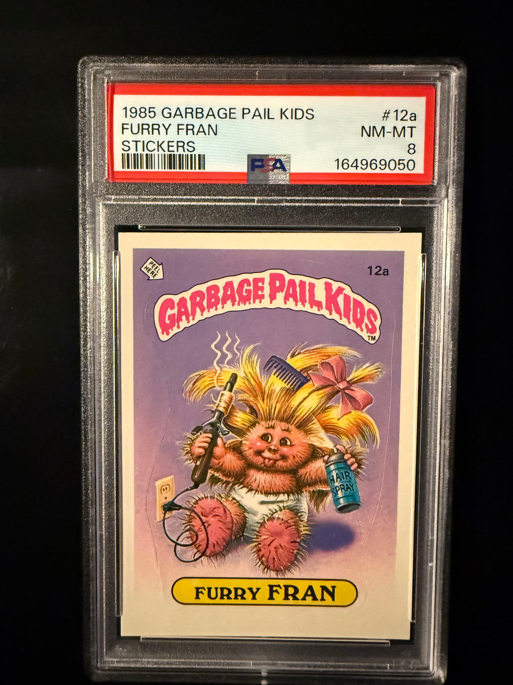 1985 Garbage Pail Kids #12a Furry Fran – PSA 8 NM-MT