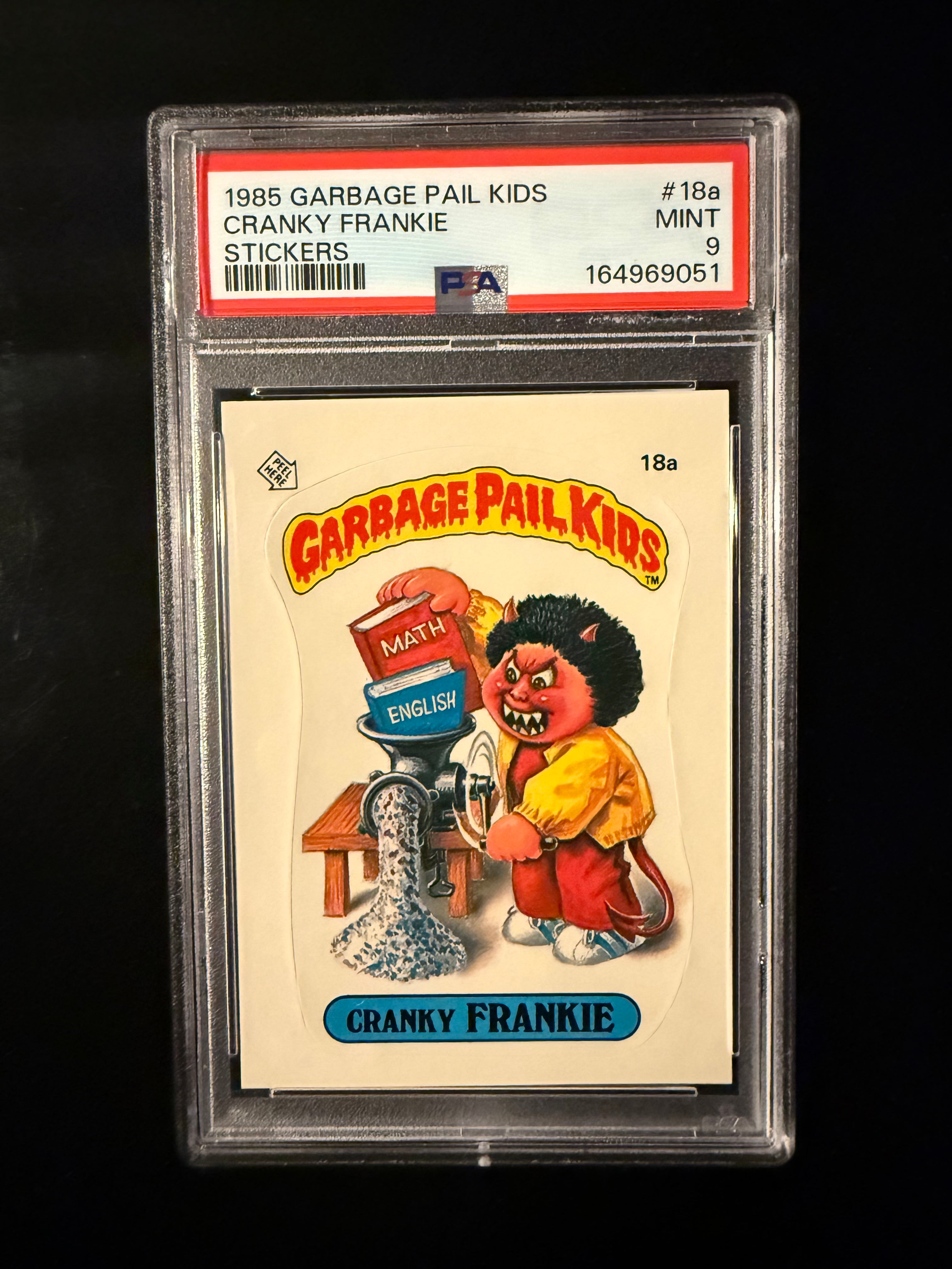 1985 Garbage Pail Kids #18a Cranky Frankie – PSA 9 Mint