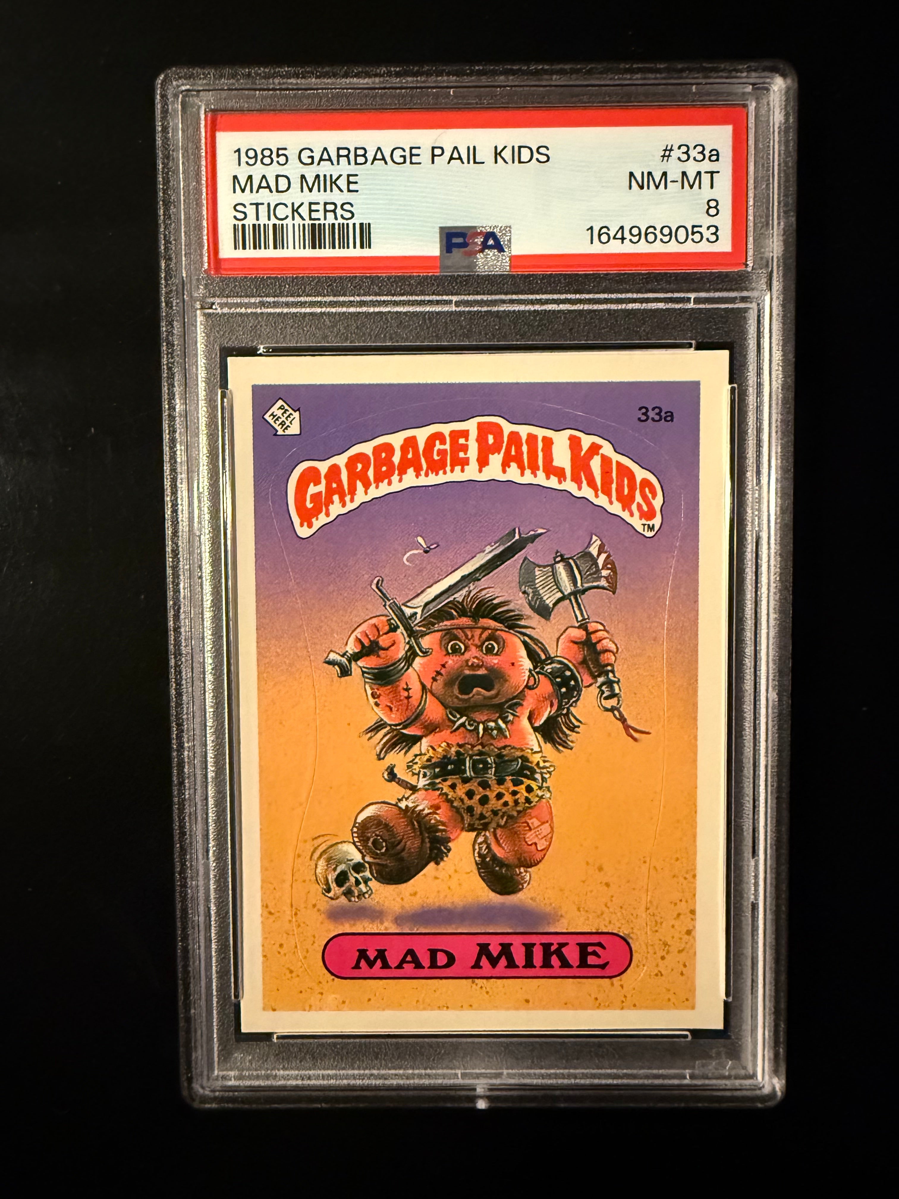 1985 Garbage Pail Kids #33a Mad Mike – PSA 8 NM-MT