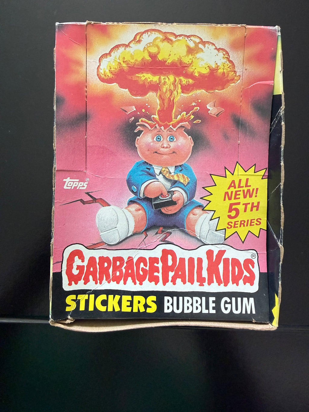 1986 Garbage Pail Kids 5th Series Empty Display Box – Original Topps Counter Display