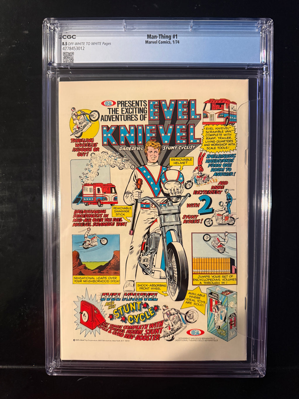 Man-Thing #1 CGC 8.5 1974 Marvel 2nd Howard the Duck Frank Brunner Cover