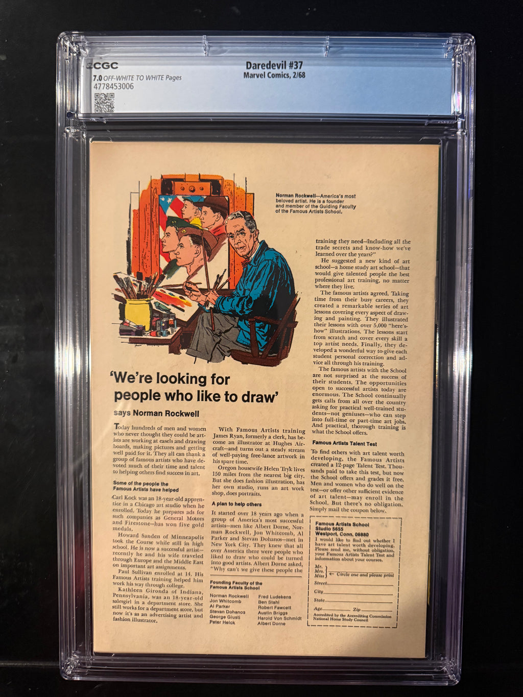 Daredevil #37 CGC 7.0 1968 Marvel Doctor Doom Cover Stan Lee Silver Age