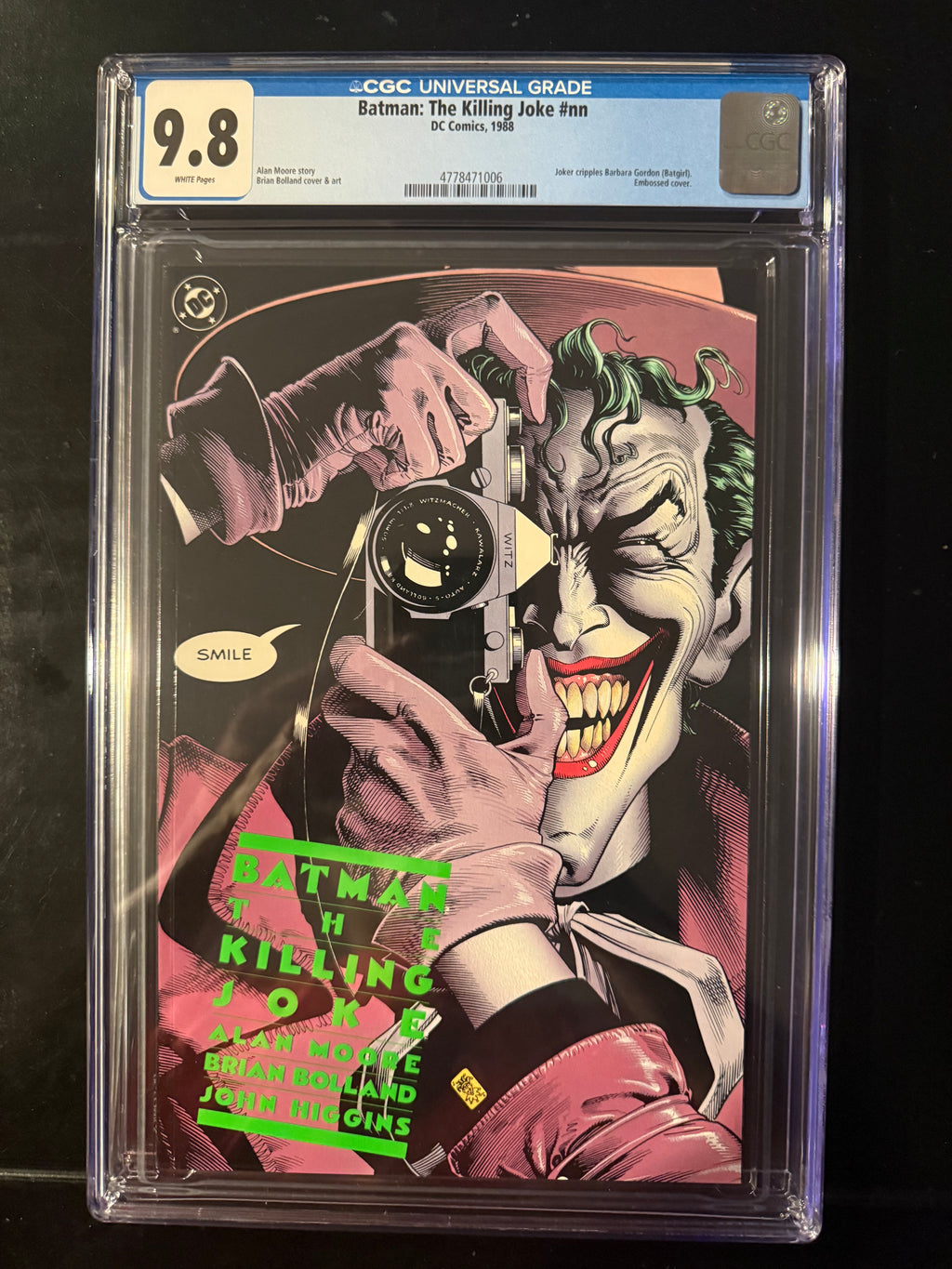 Batman The Killing Joke CGC 9.8 White Pages 1988 DC Joker Alan Moore Bolland