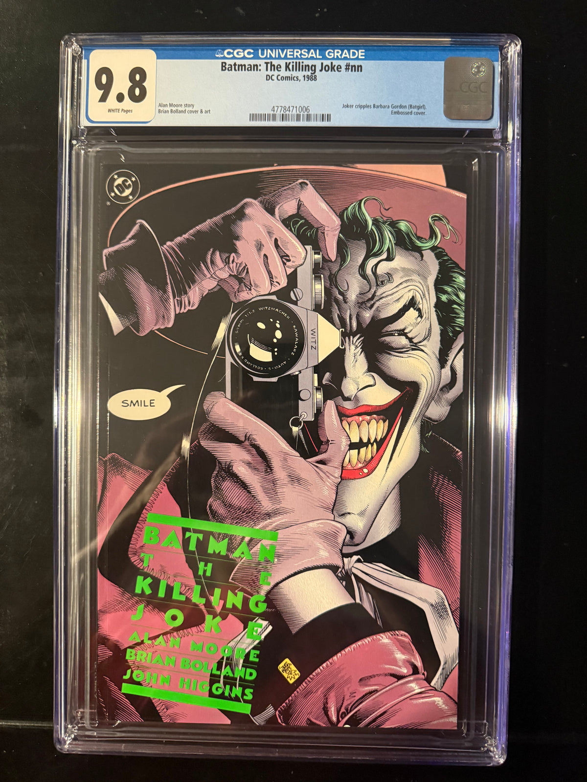 Batman The Killing Joke CGC 9.8 White Pages 1988 DC Joker Alan Moore Bolland